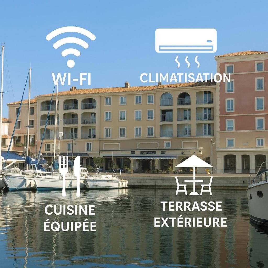 Appartement Les Terrasses Du Port Port-de-Bouc Exterior foto